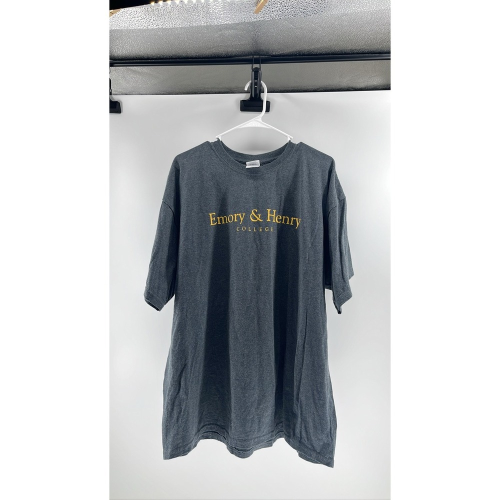Emory & Henry College T-Shirt‎ Men's XL Gray Short Sleeve Wasps